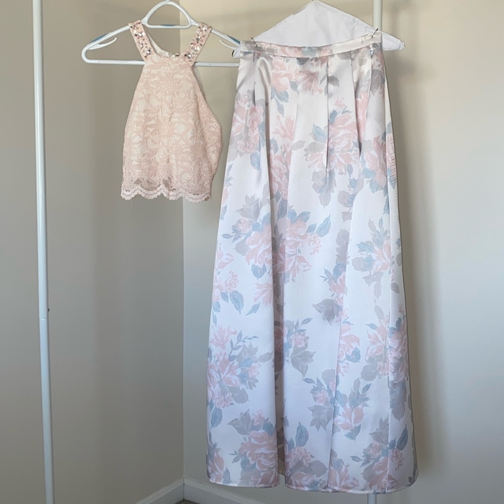 2 piece prom dress